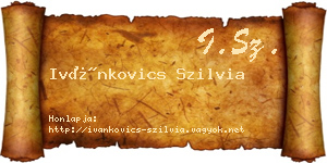 Ivánkovics Szilvia névjegykártya