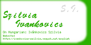 szilvia ivankovics business card